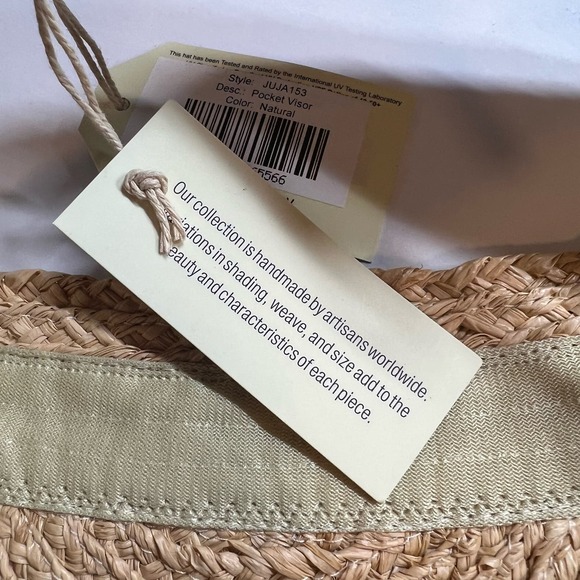 Hat Attack Pocket‎ Visor Straw Adjustable New - Picture 11 of 11